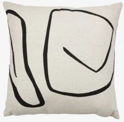 HVITVEIS Pyntepuder|Pyntepude 45x45 råhvid/sort