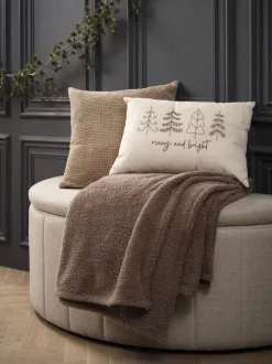 SKOGFIOL Pyntepuder|Pyntepude 45x45 creme/brun Brun,Creme