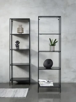 HORBELEV Reoler Og Rumdelere|Reoler Og Rumdelere|Reol 5 hylder smal sort