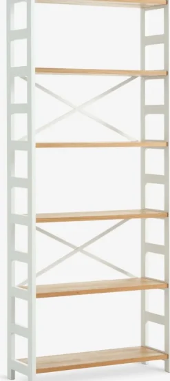 INTRUP Reoler Og Rumdelere|Reoler Og Rumdelere|Reol bred 6 hylder hvid/eg