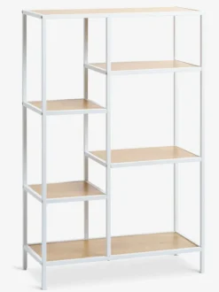 TRAPPEDAL Reoler Og Rumdelere|Reoler Og Rumdelere|Reol 5 hylder egefarve/hvid Eg+Hvid