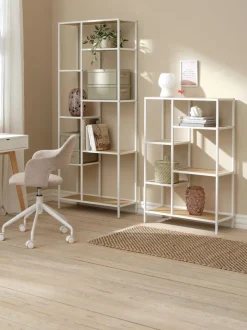 TRAPPEDAL Reoler Og Rumdelere|Reoler Og Rumdelere|Reol 5 hylder egefarve/hvid Eg+Hvid