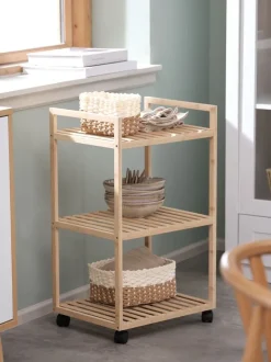 EGTVED Småopbevaring Diverse|Rullebord 3 hylder bambus