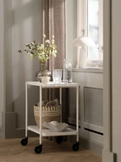 GANGSTED Småopbevaring Diverse|Rullebord 2 hylder Hvid