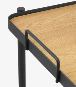 GANGSTED Småopbevaring Diverse|Rullebord 2 hylder egefarve/sort Eg+Sort