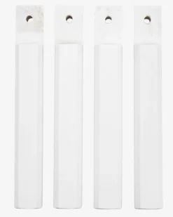 BEDLEG ELLIPSE WHITE BEECH Sengeben Og Tilbehør|Sengeben B4,3xL3,5xH23cm hvid 4 stk/pk