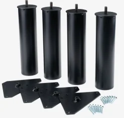 BEDLEG ROUND Ø5 BLACK STEEL Sengeben Og Tilbehør|Sengeben Ø5xH20cm sort 4 stk