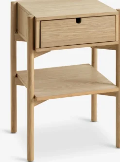 DALBY Sengeborde|Sengeborde|Sengebord 1 skuffe 1 hylde eg