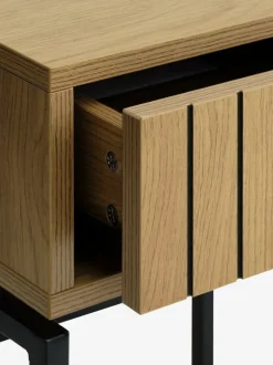 HEMDRUP Sengeborde|Sengeborde|Sengebord 1 skuffe egefarve/sort