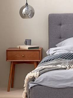 HOKKSUND Sengeborde|Sengeborde|Sengebord 1 skuffe Brun