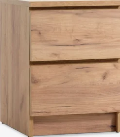 LIMFJORDEN Sengeborde|Sengeborde|Sengebord 2 skuffer natur egefarve Natur,Eg