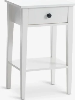 NORDBY Sengeborde|Sengeborde|Sengebord 1 skuffe 1 hylde hvid