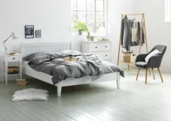 NORDBY Sengeborde|Sengeborde|Sengebord 1 skuffe 1 hylde hvid