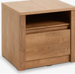 VEDDE Sengeborde|Sengeborde|Sengebord 1 skuffe vild eg