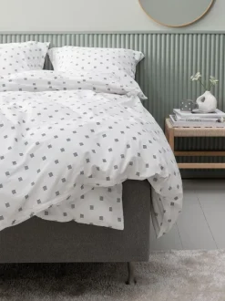 ANNIKA Sengetøj|Sengetøj 140x200 blå/hvid