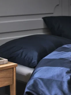 BARBO Sengetøj|Sengetøj satin 140x200 Mørkeblå
