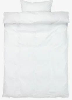BIBI Sengetøj|Sengetøj 140x200 hvid med broderi