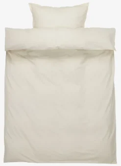 ELLIE Sengetøj|Sengetøj 140x200 natur m. broderi