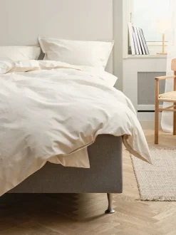 ELLIE Sengetøj|Sengetøj 140x200 natur m. broderi