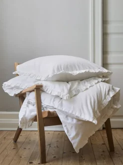 ELMA Sengetøj|Sengetøj vasket bomuld 140x200 Hvid