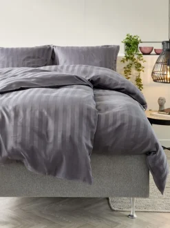 NELL Sengetøj|Sengetøj satin 140x200 Antracitgrå