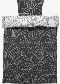 PAULA Sengetøj|Sengetøj percale 140x200 hvid/grå