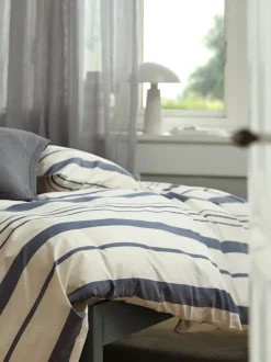 SILJE Sengetøj|Sengetøj garnfarvet 140x200 Navy