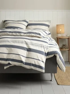 SILJE Sengetøj|Sengetøj garnfarvet 140x200 Navy