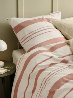 SILJE Sengetøj|Sengetøj garnfarvet 140x200 rust Rustrød