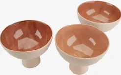 CHRIS Dekorativt Tilbehør|Skål Ø21xH16cm beige/terrakotta
