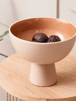 CHRIS Dekorativt Tilbehør|Skål Ø21xH16cm beige/terrakotta