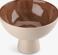 CHRIS Dekorativt Tilbehør|Skål Ø21xH16cm beige/terrakotta
