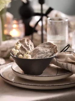 FERDUS Service|Skål Ø15cm stentøj beige