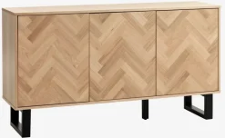 AGERSKOV Skænke Og Vitrineskabe|Skænke Og Vitrineskabe|Skænk 3 låger eg/sort