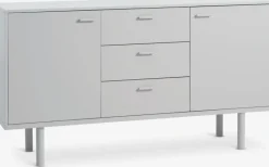 BELLELUND Skænke Og Vitrineskabe|Skænke Og Vitrineskabe|Skænk 2 låger 3 skuffer beige