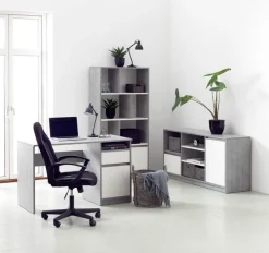 BILLUND Skænke Og Vitrineskabe|Skænke Og Vitrineskabe|Skænk 1 låge hvid/beton