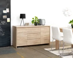 HASLUND Skænke Og Vitrineskabe|Skænke Og Vitrineskabe|Skænk 2 låger 3 skuffer eg