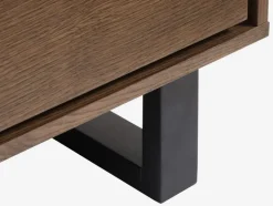 HORNBORG Skænke Og Vitrineskabe|Skænke Og Vitrineskabe|Skænk 2 låger 3 skuffer mørk eg