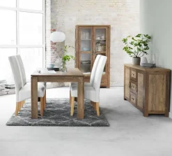 JUNGEN Skænke Og Vitrineskabe|Skænke Og Vitrineskabe|Skænk 2 låger 3 skuffer vild eg farve