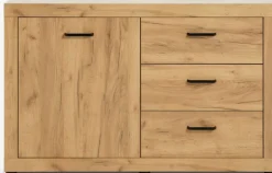 LINTRUP Skænke Og Vitrineskabe|Skænke Og Vitrineskabe|Skænk 1 låge 3 skuffer egefarve