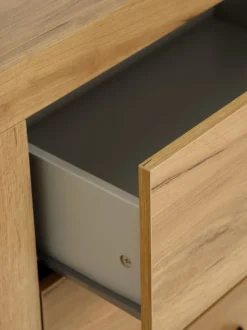 LINTRUP Skænke Og Vitrineskabe|Skænke Og Vitrineskabe|Skænk 1 låge 3 skuffer egefarve