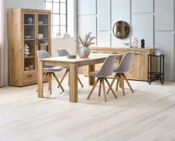 LINTRUP Skænke Og Vitrineskabe|Skænke Og Vitrineskabe|Skænk 2 låger 3 skuffer egefarve