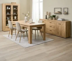 LINTRUP Skænke Og Vitrineskabe|Skænke Og Vitrineskabe|Skænk 2 låger 3 skuffer egefarve