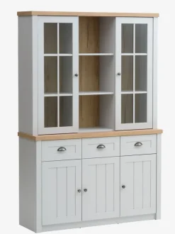 MARKSKEL Skænke Og Vitrineskabe|Skænke Og Vitrineskabe|Skænk 3 låger lys /egefarve Grå