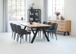 SANDBY Skænke Og Vitrineskabe|Skænke Og Vitrineskabe|Skænk 2 låger + 3 skuffer eg natur/sort