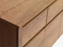 VEDDE Skænke Og Vitrineskabe|Skænke Og Vitrineskabe|Skænk 3 låger 3 skuffer vild eg