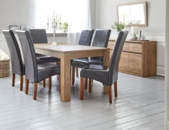 VEDDE Skænke Og Vitrineskabe|Skænke Og Vitrineskabe|Skænk 3 låger 3 skuffer vild eg