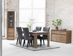 VEDDE Skænke Og Vitrineskabe|Skænke Og Vitrineskabe|Skænk 3 låger 3 skuffer vild eg