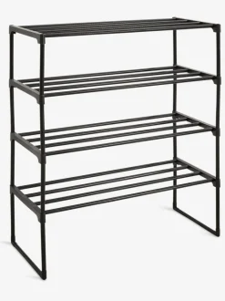BORNHOLM Skoopbevaring|Skoreol 4 hylder sort