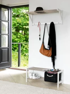 EGESKOV Skoopbevaring|Skoreol 2 hylder stål/hvid